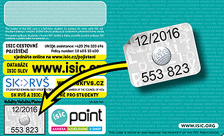 Dodatečné objednání revalidační známky ISIC 12/2021