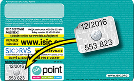 Zahájení prodeje revalidačních známek ISIC 12/2022